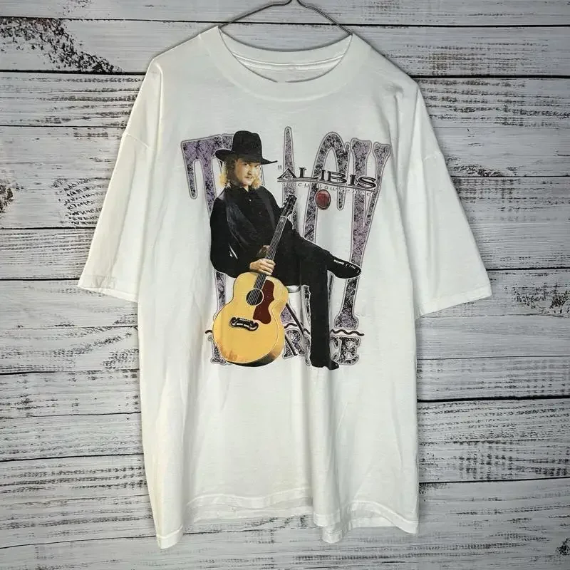 Tracy Lawrence Alibis Tour Country Music Adult T Shirt Cotton White