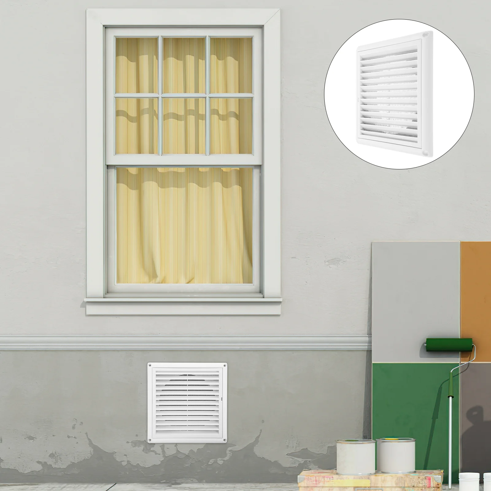 調節可能なプラスチック製エアベントグリル、エアコンリターンエアシステム用、壁、床、天井への設置に最適、高換気をサポート