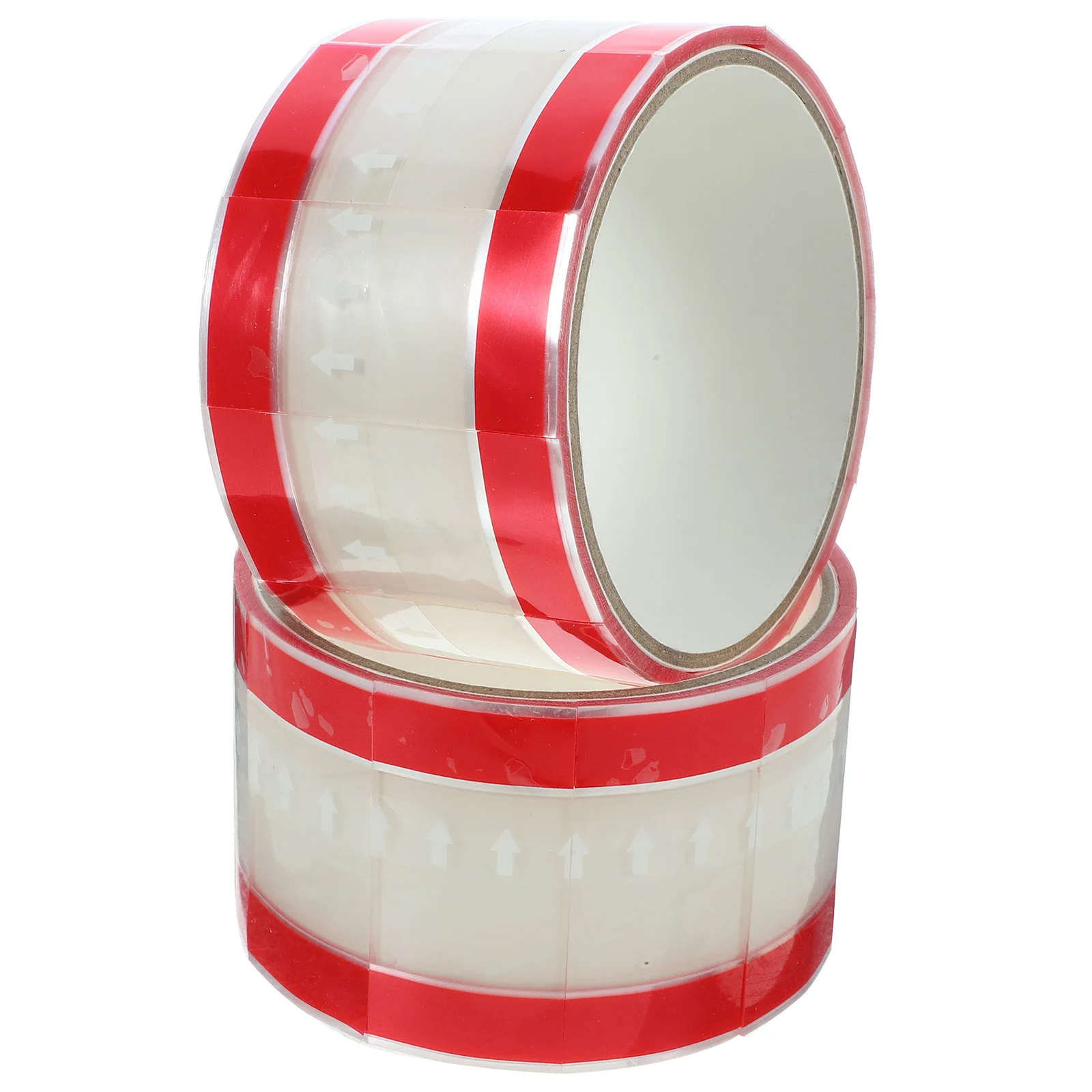 2 Rolls Easy to Tear Sticker Beverage Sealing Stickers Nail Adhesive Opp Tamper Evident Tape Transparent Label