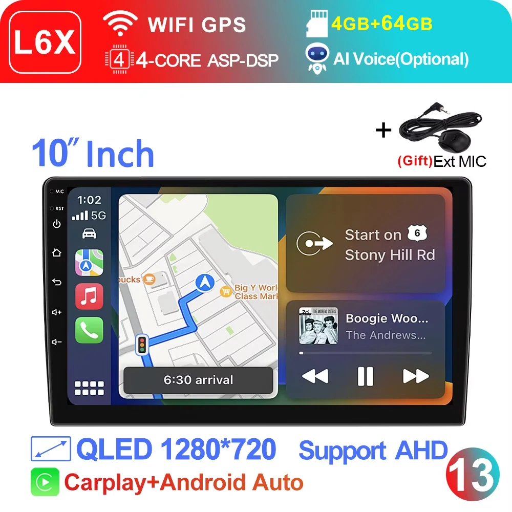 LEHX 2DIN Android 14 カーナビ 10.1インチ 4G WiFi