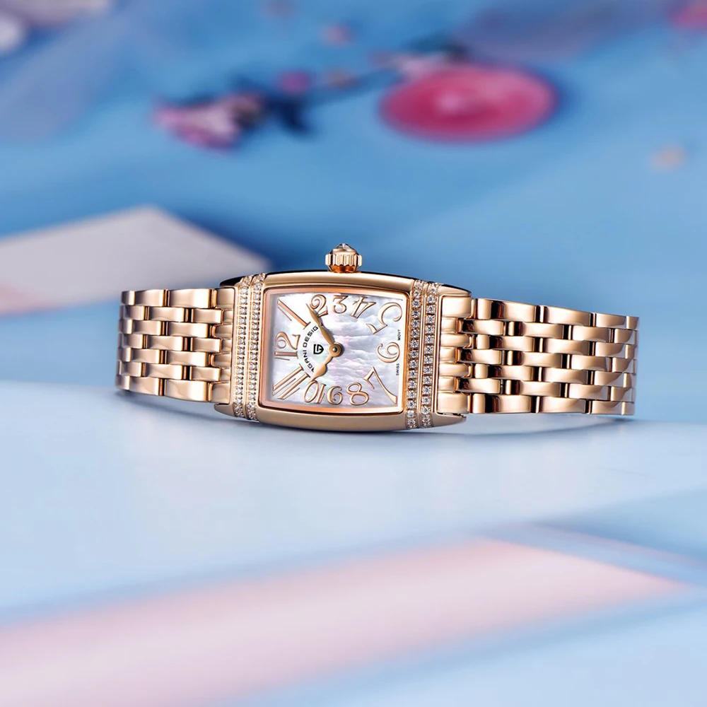 PAGANI DESIGN Luxury Roman numerals Watch For Woman Waterproof  Ladies Watch Stainless Steel Quartz Women's Watches Elegant+Box view 4