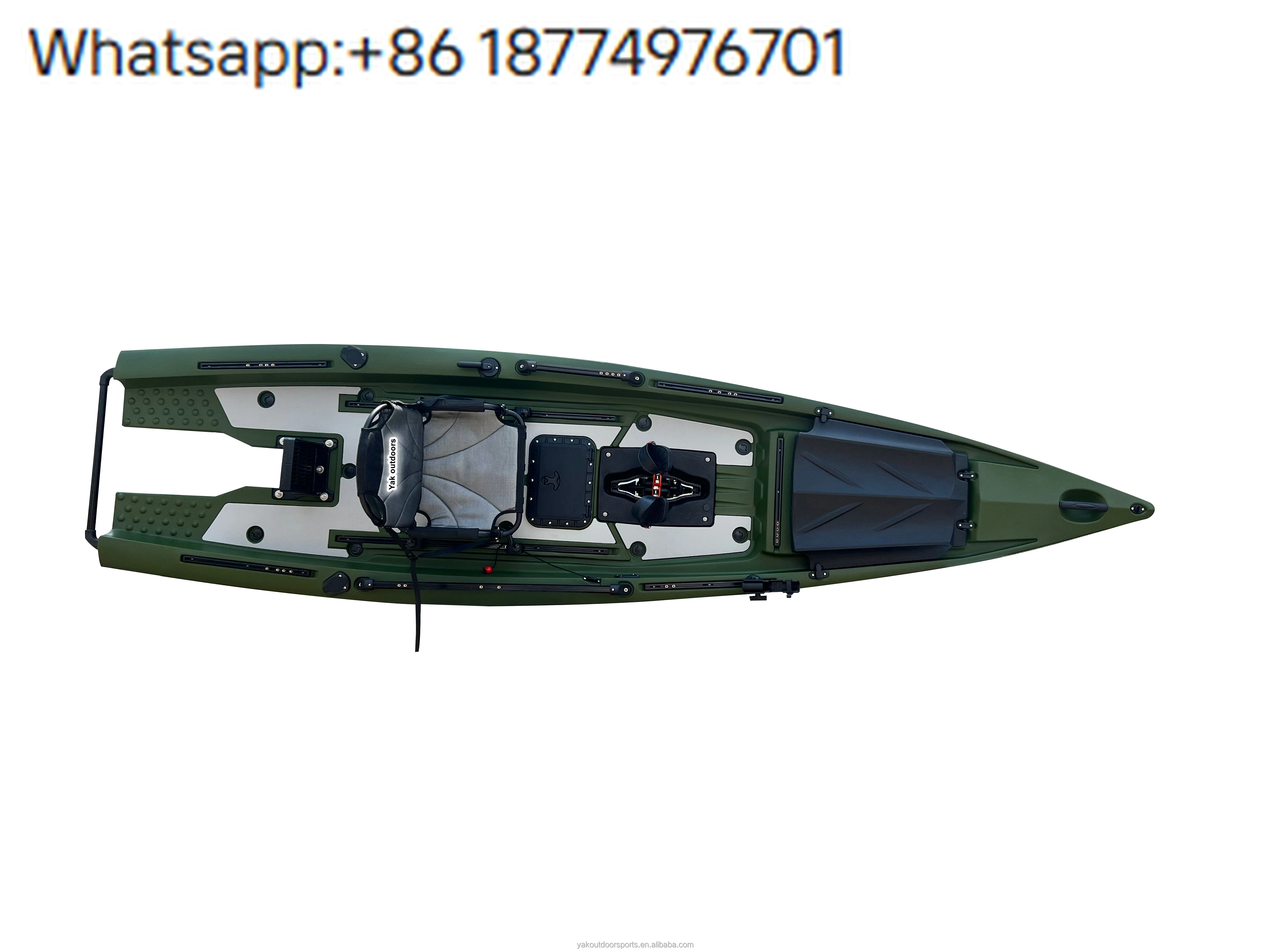 Outdoors 13ft Dual Propeller Pedal Drive Ka 2-Person Sea Ka for River Surfing PE Plastic 4m Single Hull PC