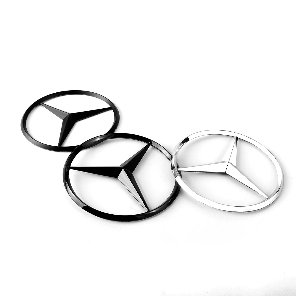 Car Interior Steering Wheel Hollow Badge Logo Decor Accessories For Mercedes Benz W164 W203 W204 W168 C180 E320 A200 CLA CLK CLS