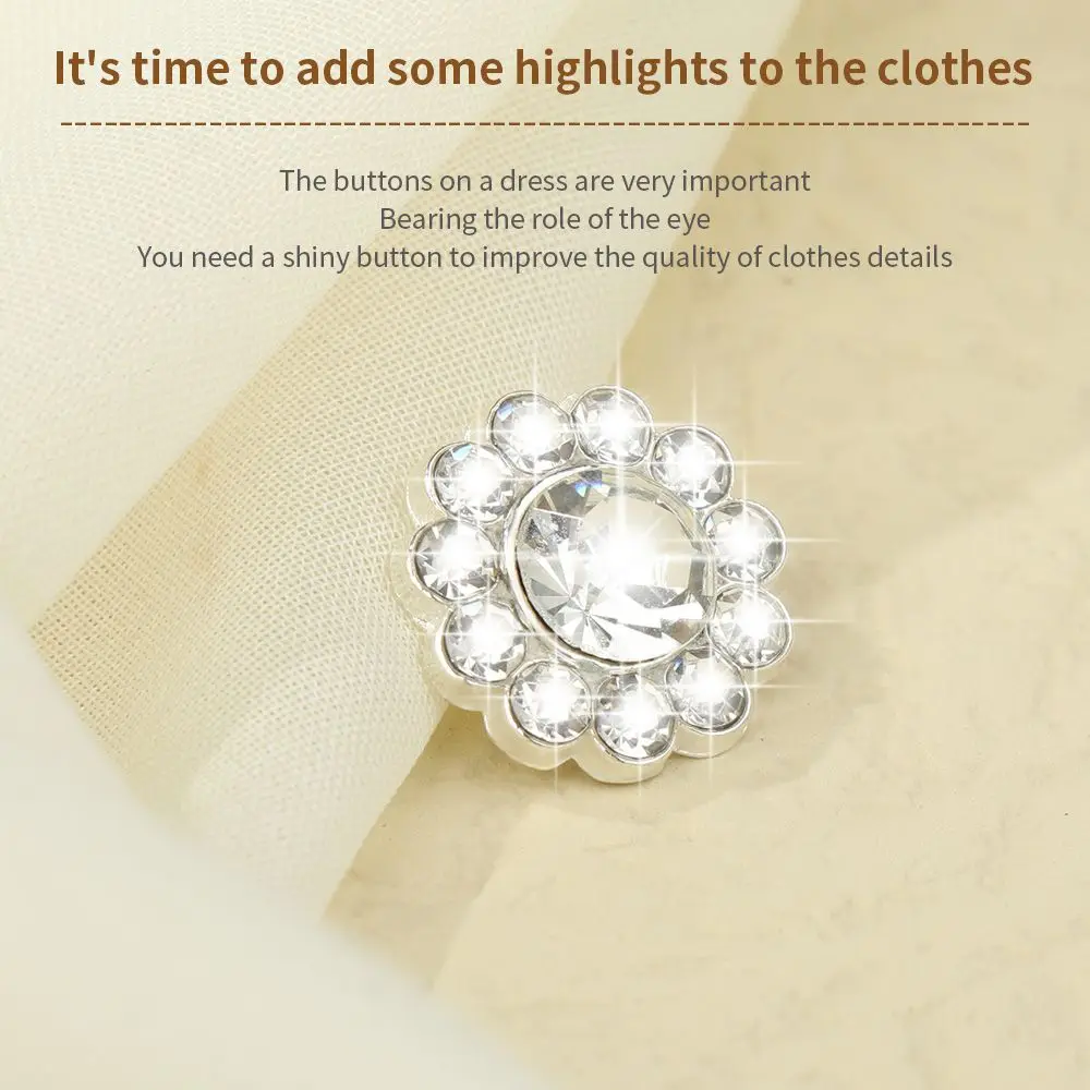 

10 шт./компл., аксессуары для одежды, пуговицы для шитья, аксессуары для скрапбукинга «сделай сам», украшения для рубашки, пуговицы, металлические пуговицы со стразами