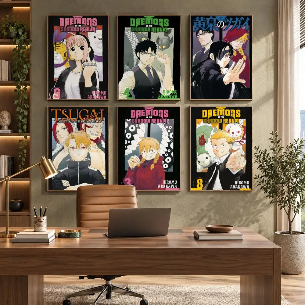 Manga Daemons of the Shadow Realm Poster HD Waterproof Wall Decal for Study, Living Room & Garage, Great Gift for Fans