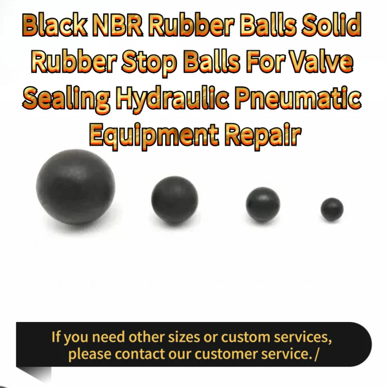 Black NBR Rubber Balls Solid Rubber Stop Balls Sealing Hydraulic Pneumatic Equipment Repair