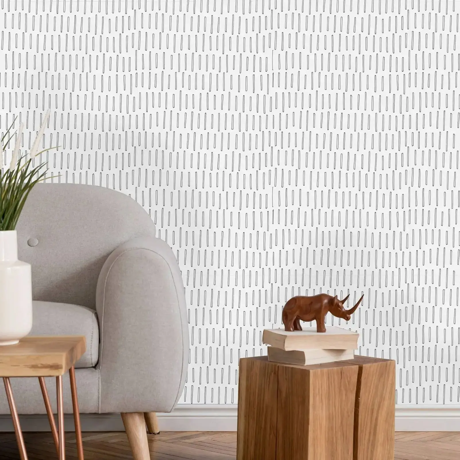 

Black and White Sticks Wallpaper ,Modern Design Non-Woven Wall Paper ,Peel and Stick Wall Papers Roll On White Background