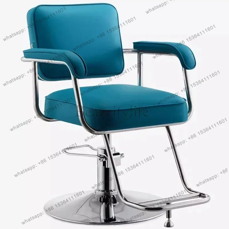 LSBarbershop Swivel Barber Chairs Modern Simple Design Hair Dyeing Chairs Comfort Shave Salon Furniture Sillon De Barbería FYBC