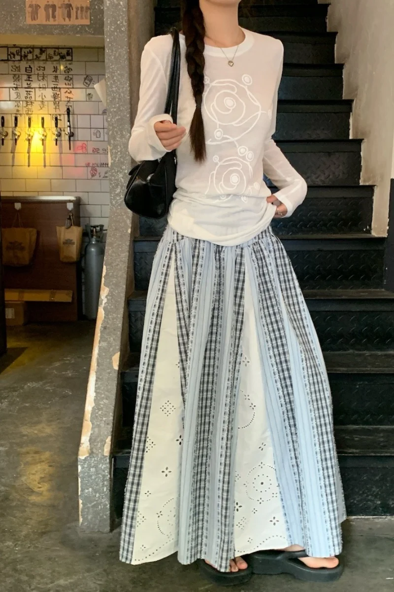 

Long Sleeved T Shirts Zip Womens Summer Cotton Spliced Drop Shoulder Loose Fit Drape Construction Lightweight Quickdry Modern OL