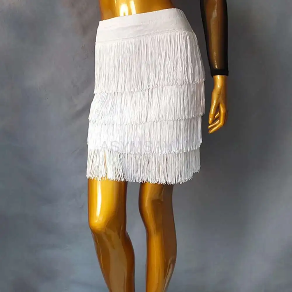 ラテンダンススカート女性タッセル大人ラテンダンススカート女性フリンジスカートレディチャチャルンバサンバフリンジ練習衣装