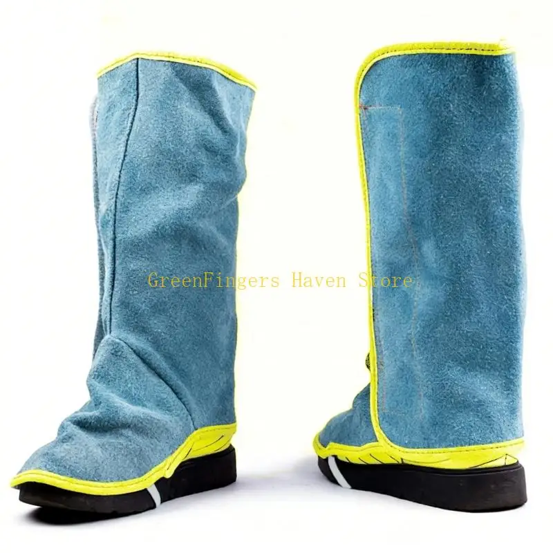 F68D 2Pcs Leather Anti Burn Welding Foot Covers Full Coverage Safety Gear For Work