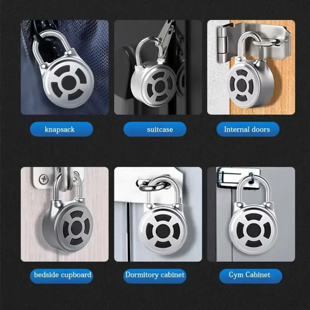

38mm Size Bluetooth Padlock Password Protection APP Control Smart Password Lock Unlock Record Rechargeable Battery