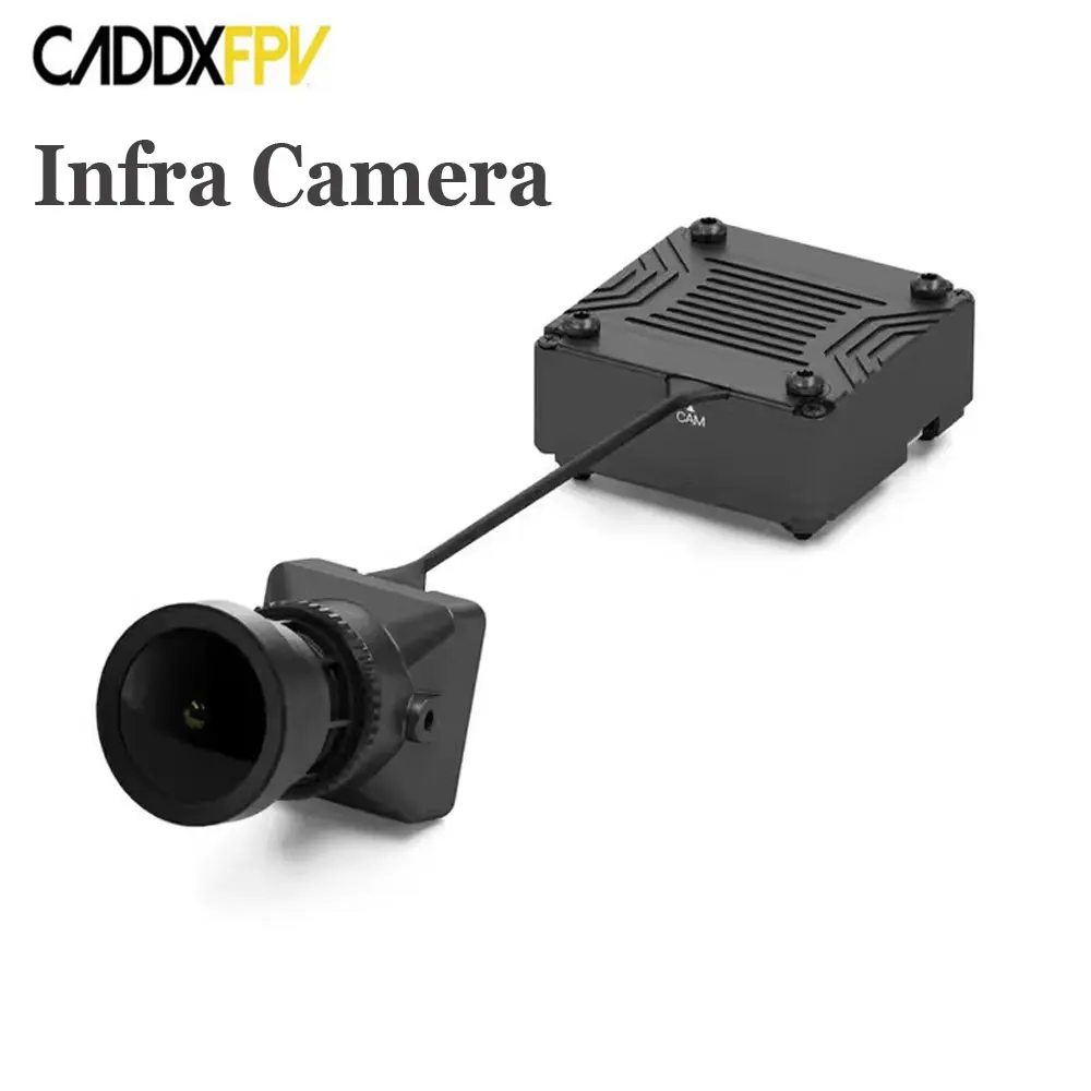 CADDXFPV Infra Camera No-Light Night Analog Camera with AI BOX 0 Lux Super WDR 1500TVL 120° FOV Black and White Sensor FPV Drone