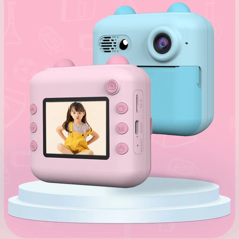 Leuke mini-camera voor kinderen Fotoprinter Digitale kindercamera voor fotografie Instant Print Photo Mini thermische printer