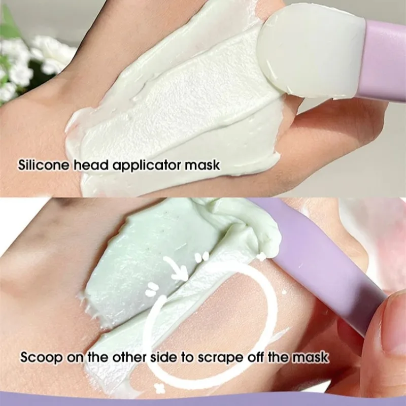 Double HEAD แปรงพอกหน้าซิลิโคนทําความสะอาดใบหน้า Scraper Daub ประเภทโคลนฟิล์มแปรงพิเศษ Face Skin Care เครื่องมือความงาม-สุขภาพ