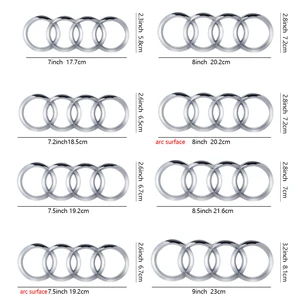 4 3d Ring ABS ABS Emblem Capor -Vordergitter Rückgabegrink für Audi Q3 Q5 Sportback A4 A3 A5 A6L A7 A4L Q2L Q7 Q8 S6 S6 S7 R8 S4 6 Hauptverkauf Leuchtturm Audi A3 Sportback - №1