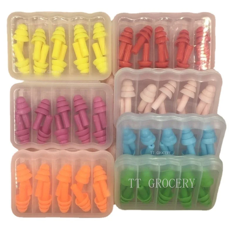 10pcs/Set Silicone Sleeping Ear Plugs Anti-Noise Soundproof Earplugs for Sleep Anti Snoring Wireless Earplug Sleep Care