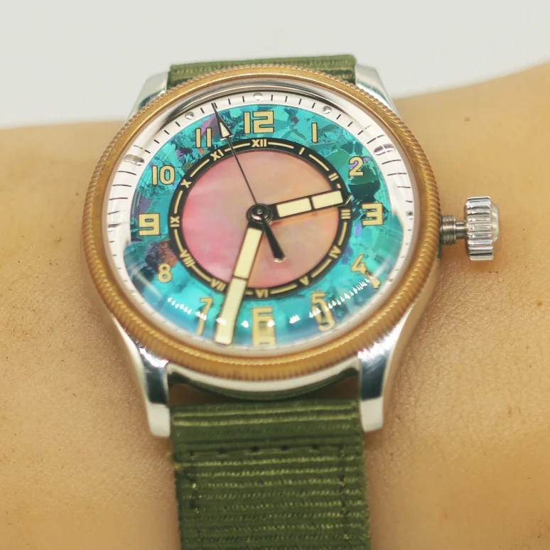 

Мужские автоматические часы SIDAXIN, 39 мм, механические наручные часы для дайвинга, водонепроницаемость 20ATM, светящиеся стрелки C3, бронзовый безель PT5000