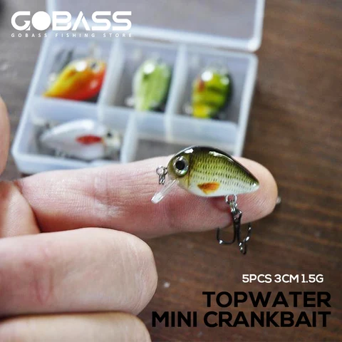 GOBASS набор мини-приманок для рыбалки, 5 шт. — внешний вид товара