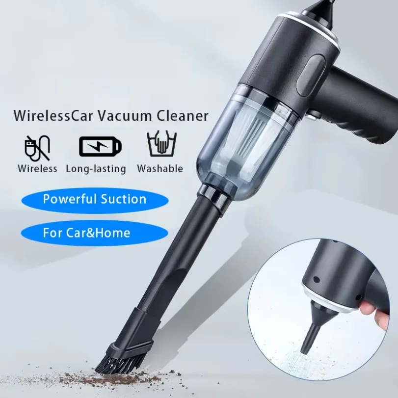 

Wireless Car Vacuum Cleaner USB Charging 1200mAh Portable Cleaning Appliance Mini Wet and Dry Vacuum Cleaner Household