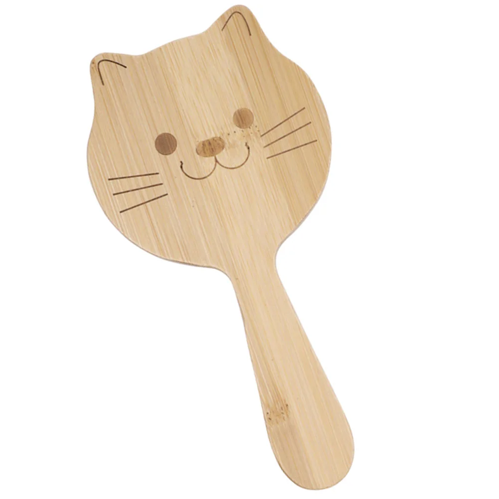 

Cute Cat Massage Comb Detangling Brush for Hair Paddle Dry Bamboo Women Hairbrush Styling