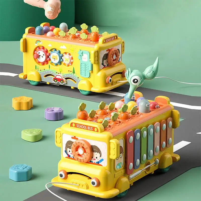 Toy School Bus 3 In 1 Piano Learning Musical Bus Euducational Learning Toys Music Education Toy Best Perfect For Children