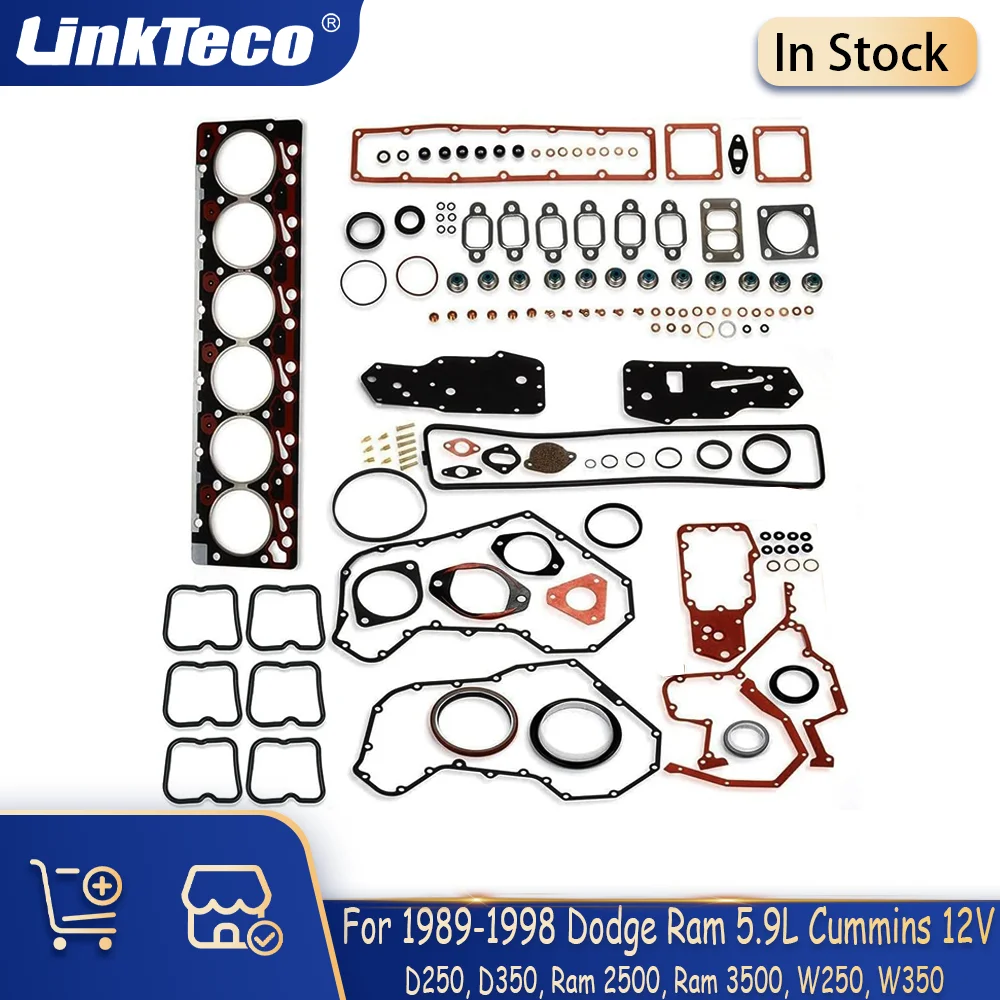

Cylinder Head Gasket Set For 1989-1998 Dodge Ram 5.9 L Cummins 12V D250 D350 Ram 2500 Ram 3500 W250 W350 5.9L Engine Parts