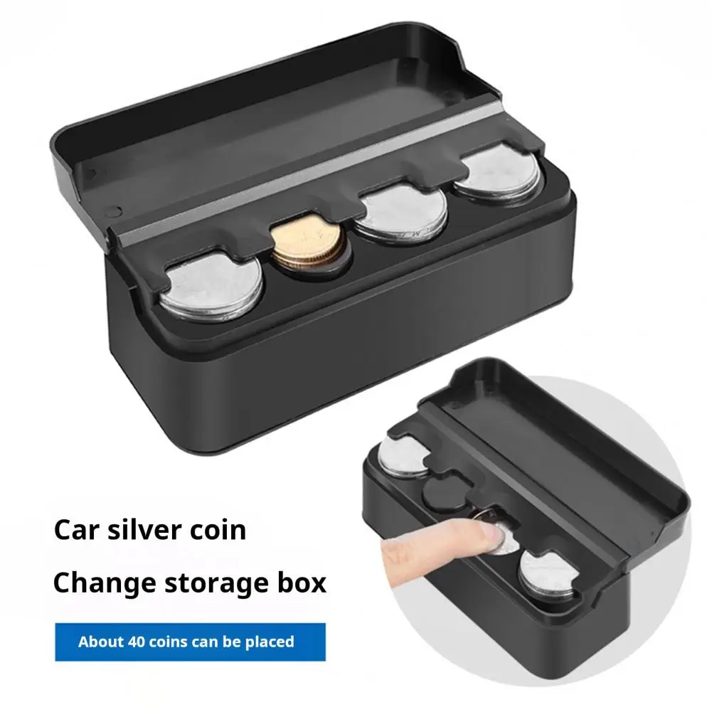 Car Coin Holder Auto Coin Organizer Compact Car Coin Box Larger Capacity Holder Set for Auto Home Organization for Change