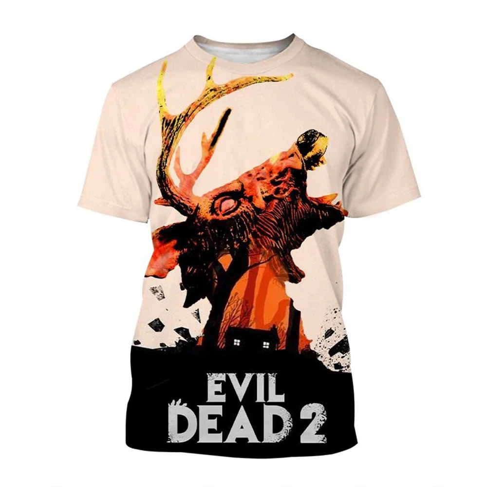 Summer Evil Dead 3D Printed T-Shirts Men Women Casual Fashion Streetwear Oversized Short Sleeve T Shirt Male Tees Tops Clothing