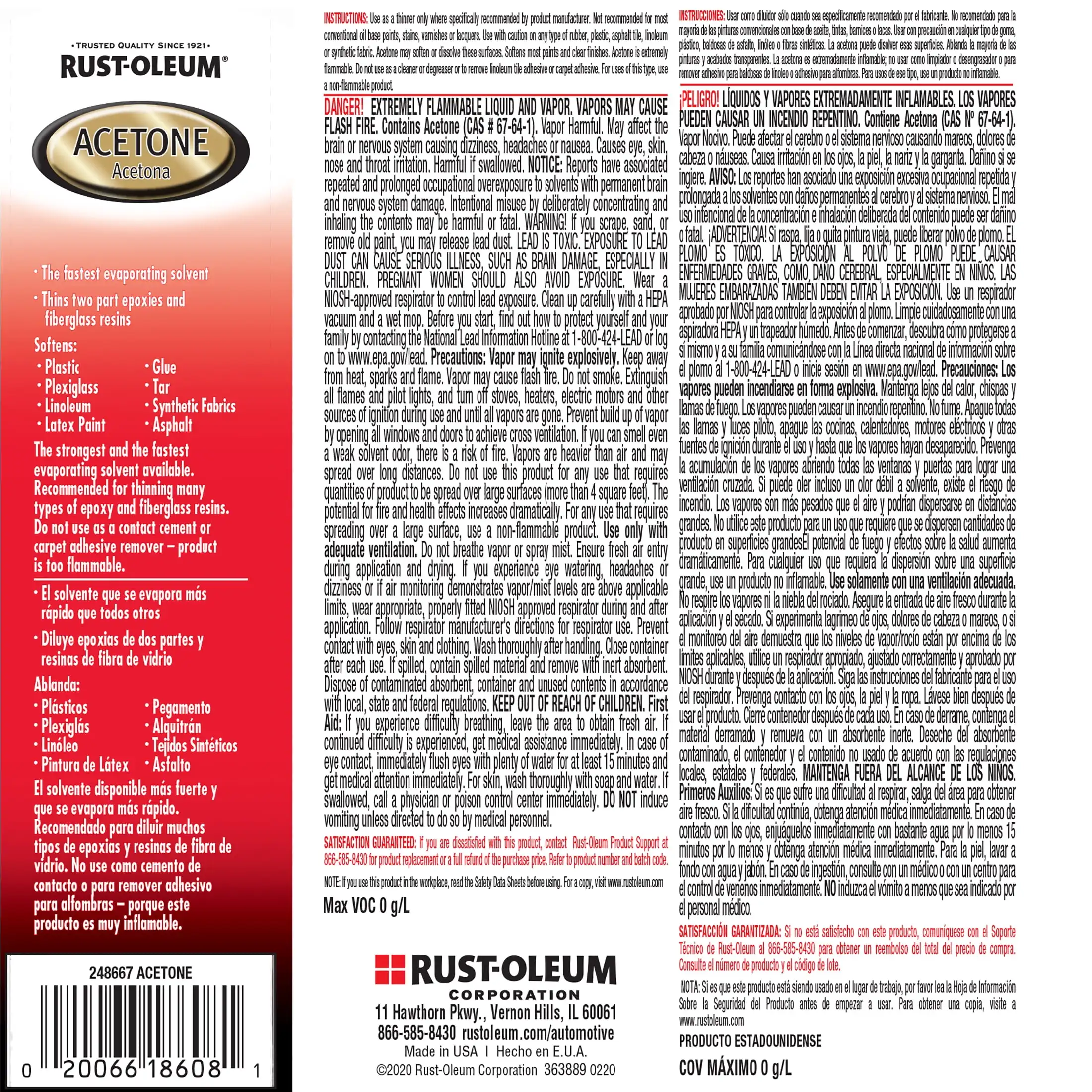 

Automotive Acetone, Quart,Fast Evaporation,Not Suitable for Oil-Based Paints