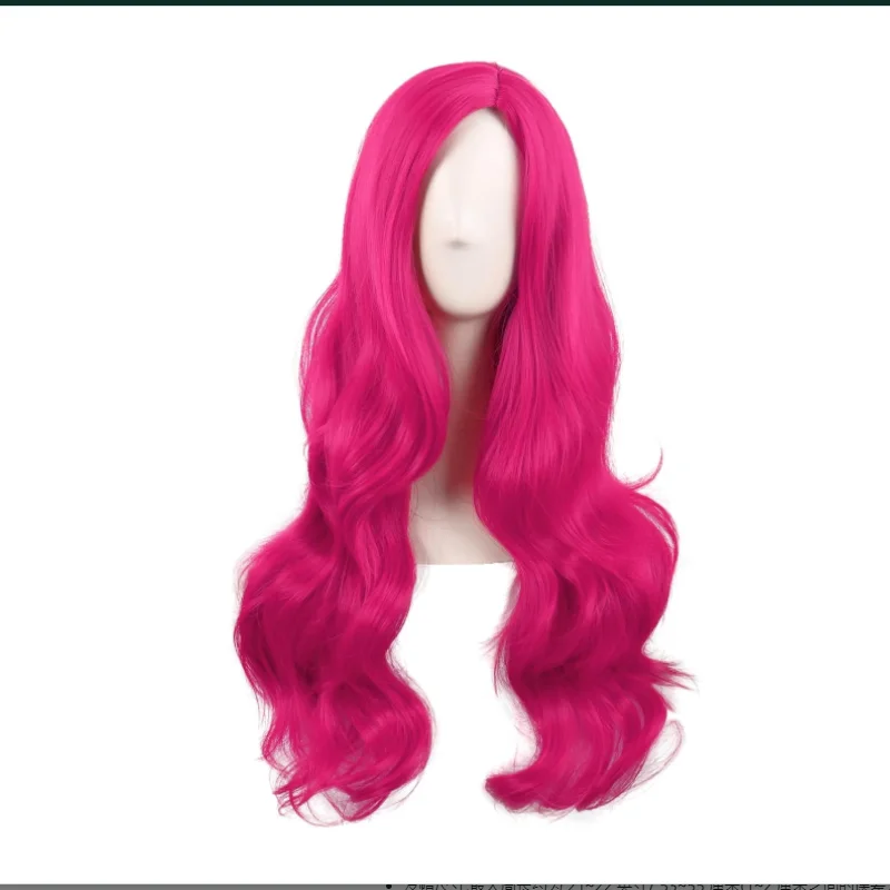 

Длинный волнистый парик из синтетического волокна для ролевых игр с боковой челкой, модный парик для вечеринки в стиле аниме