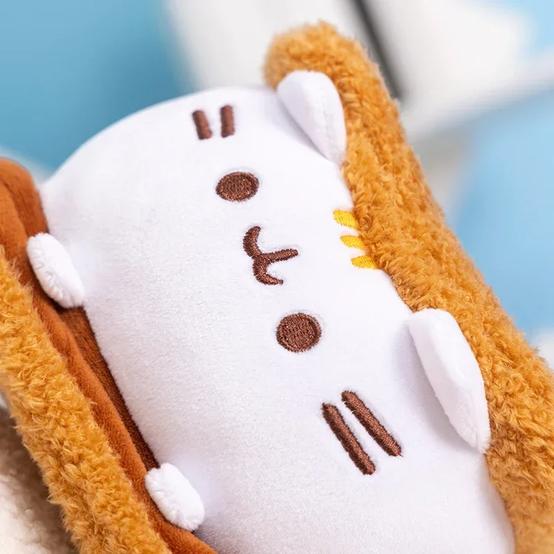Kawaii galleta de Chocolate gato gordo Plushie animales de peluche suaves gatito almohada decoración del sofá cojín acompañar juguete para dormir niños
