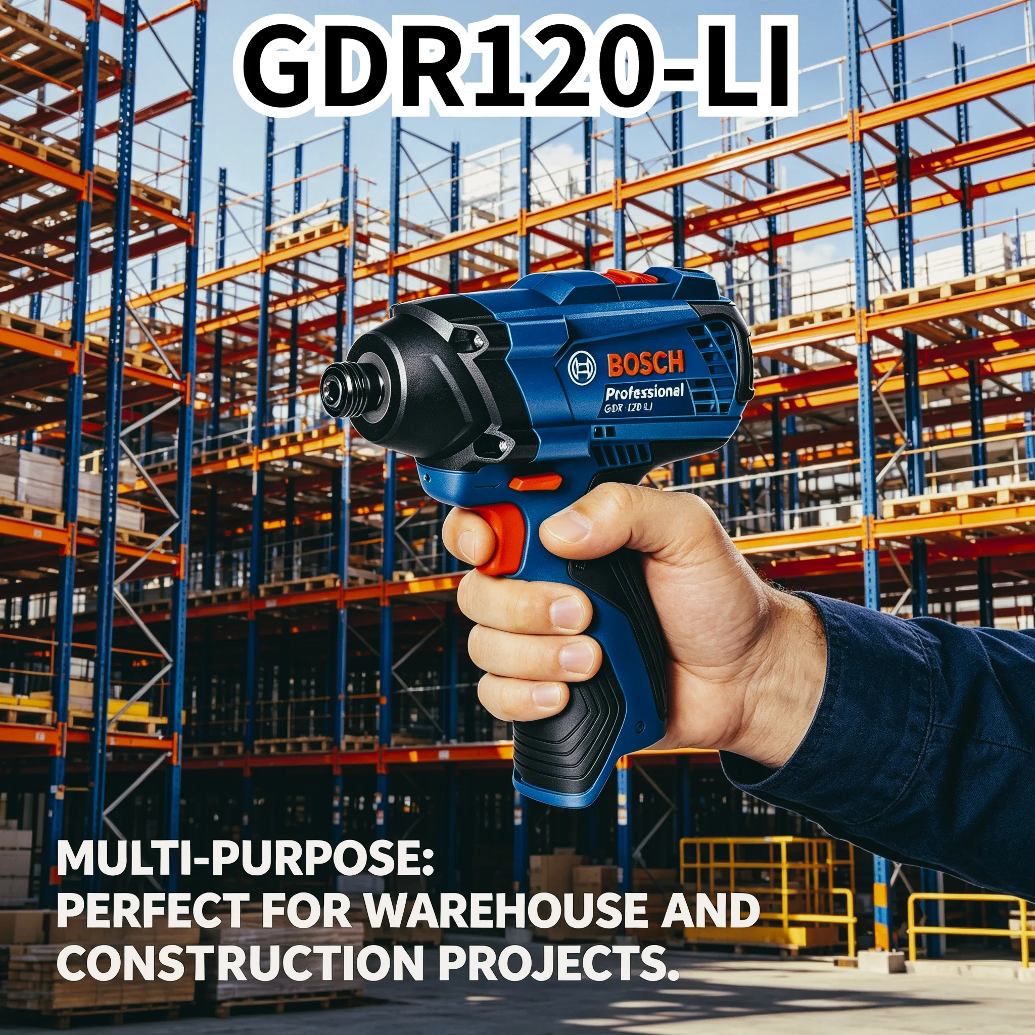 Bosch GDR120-LI 12V Power Impact Driver, High-Efficiency Motor, Durable Housing for Wood & Metal Fastening
