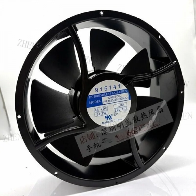 

1 шт. Вентилятор 915141 PF4825489UB2M-C 229822/00C 48VDC 25489, 25.4 см, алюминиевая рама