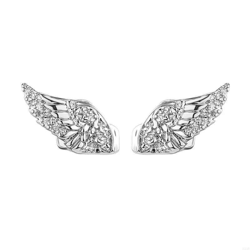  Front Tooth Wing Ornament Pair with Clear Stone Look for Music Festivals