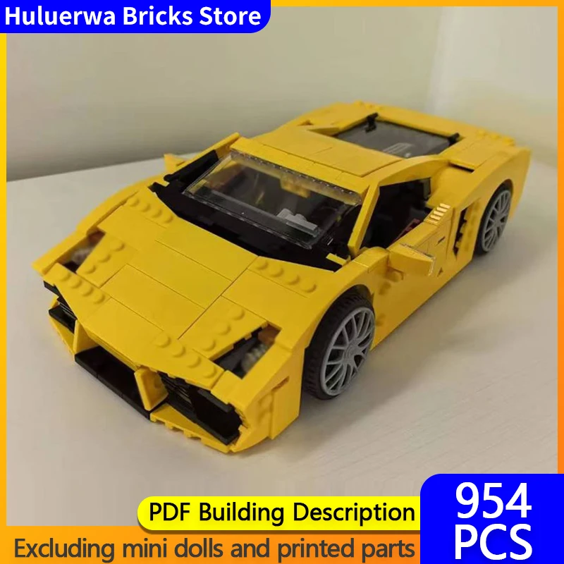 

Модель скоростного гоночного автомобиля MOC, строительные кирпичи, галлардо, гиперкар, модульная технология, детские праздничные подарки, сборка игрушек, костюм