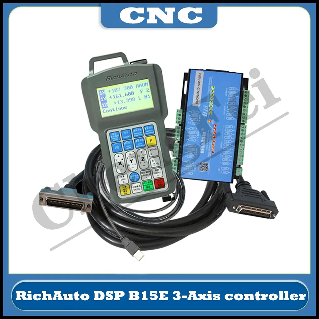 RichAuto DSP B15 Cylinder Multi-spindle CNC DSP USB Controller B15E B15S 3 Axis Multi-operation Motion Control System