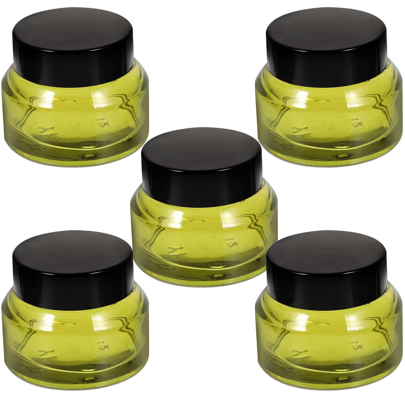 5Pcs Empty Travel Containers 15G Cream Jars for Toiletries Lotion Lip Balm Body Butter Craft Gifts Makeup Refills Glitter Gems
