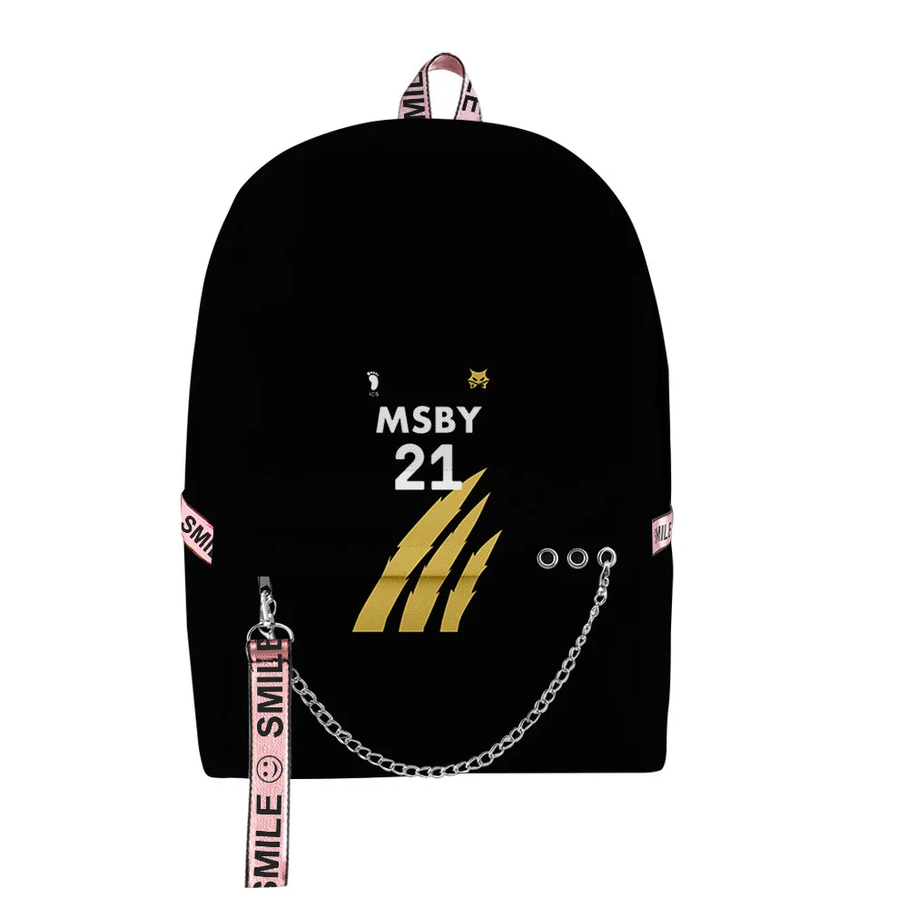 

Hip Hop Youthful School Bags Unisex Funny Haikyuu!! Travel Bags 3D Print Oxford Waterproof Notebook Shoulder Backpacks