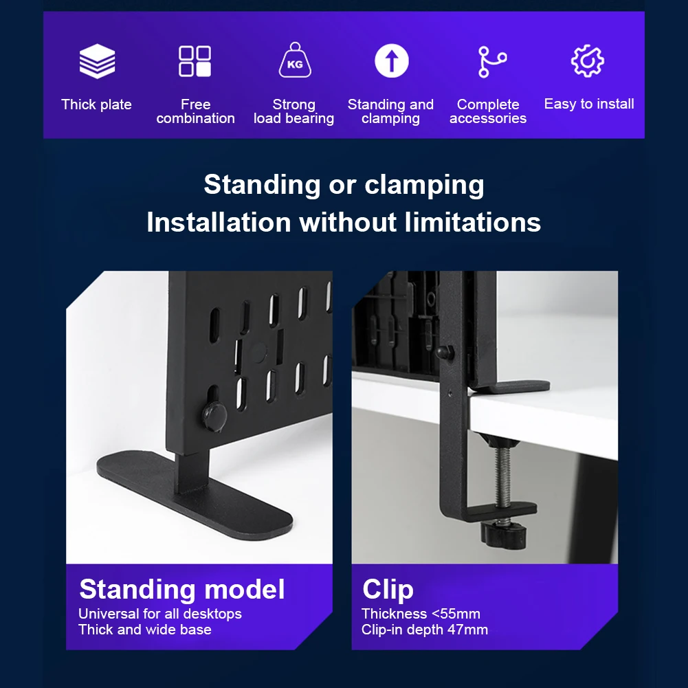 رف تخزين لوحة الحائط Pegboard بدون ثقب الوتد لغرفة الدراسة وغرفة المعيشة وغرفة الألعاب
