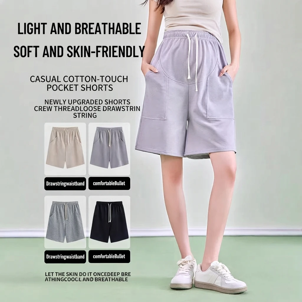 Maternity Maternity Shorts Summer Thin Loose Belly Support Cotton Five Point Pants Comfortable Casual Outer Wear for Pregnant Women - Aliexpress Deal