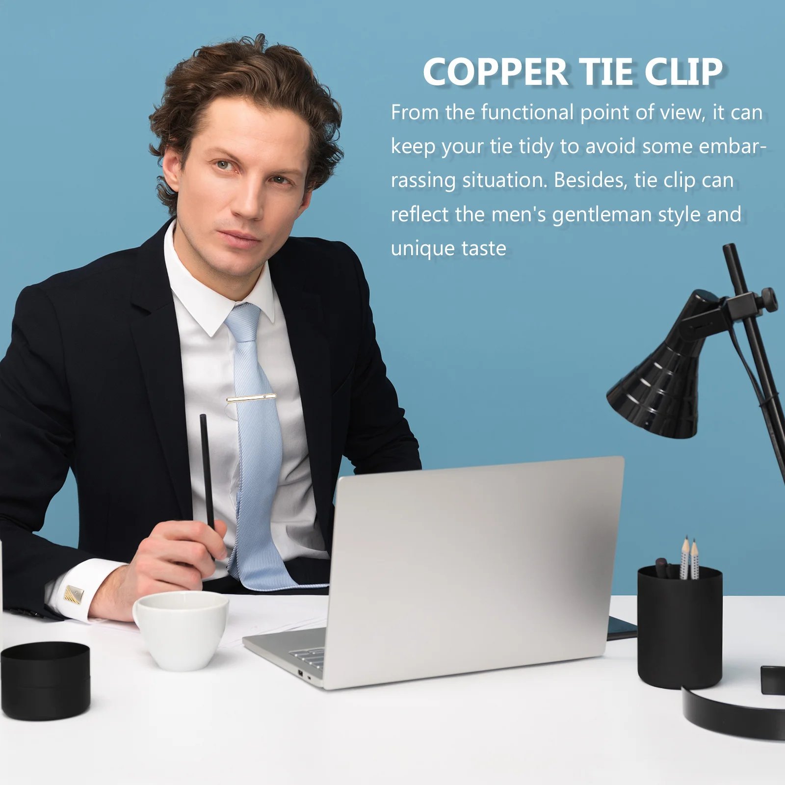 

1Set Golden Cufflinks Rhinestone Men Tie Clip Business Shirts Durable Alloy Material Exquisite Workmanship Stylish Accessory