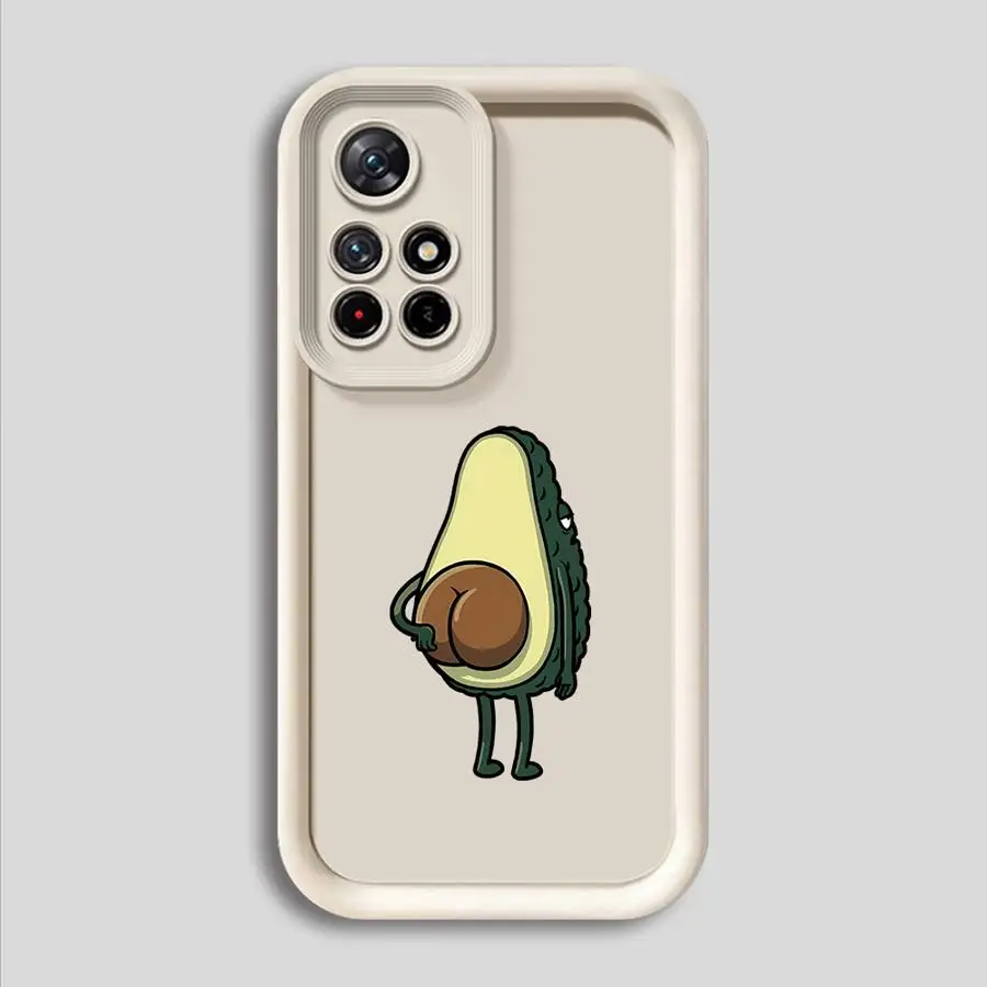 Custodia morbida per Xiaomi Redmi Note 12s 11s 13 14 Pro Plus 10 11 12 Pro Cartoon Avocado Famiglia