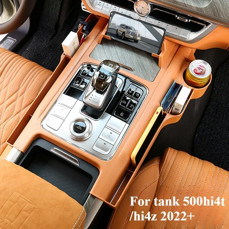 

Car Center Console Storage Box Water Cup Mobile Phone Holder For Great Wall GWM WEY Tank 500 2022 2023 2024 2025 Car Accessories