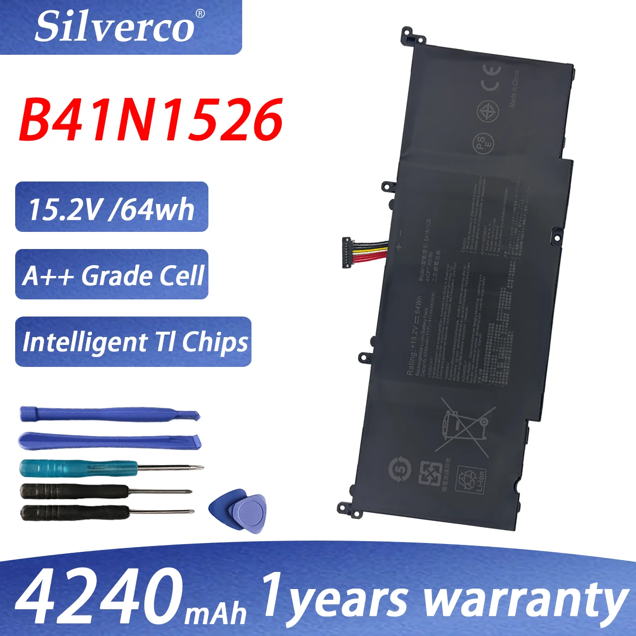 B41N1526 Battery for ASUS ROG Strix GL502 GL502V GL502VT GL502VM S5 S5VT6700 S5 S5V S5VM S5VT6700 GL502VT-BSI7N27 FX502VM FX60VM