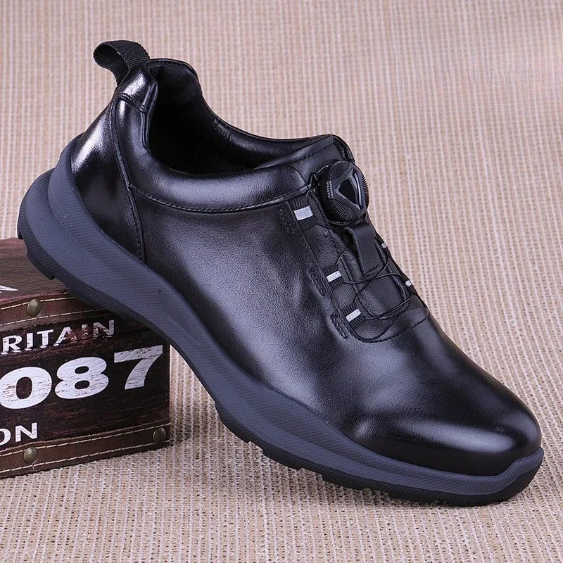 New Luxury Brand Golf Shoes for Men Genuine Leather Golf Training Man Quick Lacing Sport Shoes Mens Anti Slip Gym Shoe