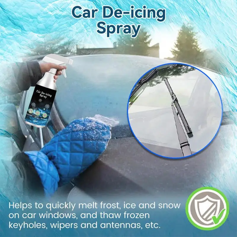 Deicer Spray For Car Snow Melting Deicing Agent Windshield Glass Defroster Windshield Glass Defroster Rapid Thawing Glass Freeze