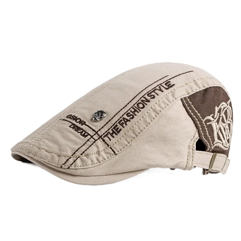 

Spring And Summer Men's Beret Korean-style Fashionable Cotton Peaked Cap Outdoor Travel Advance Hats Women's Universal Youth