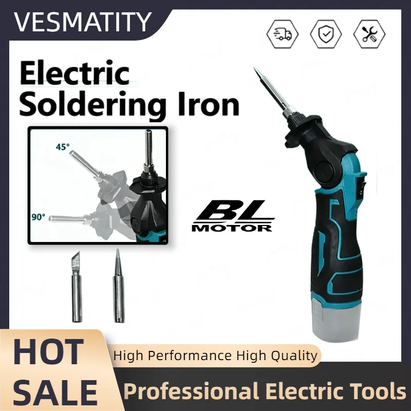Cordless Electric Soldering Iron Kit Rechargeable Wireless Fast Heating  Alloy Welding Device Repair Tools For Makita Battery.