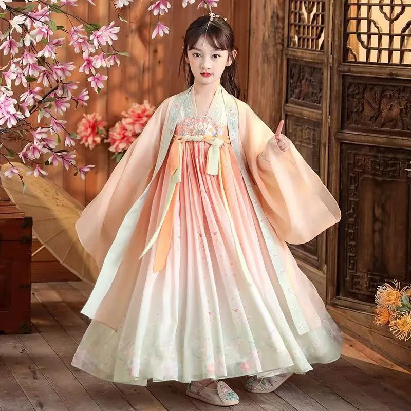 

Китайское ретро-платье династии Сун Hanfu для девочек